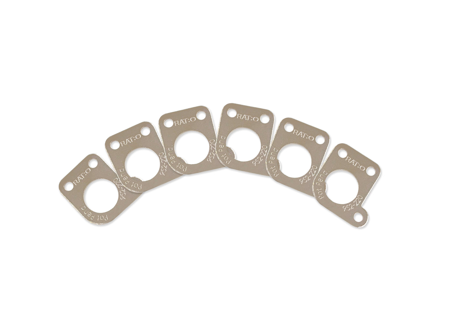 InvisoMatch Plates for Ratio Tuners, Schaller Style offset 90 degree (set of 6) (Select Finish)