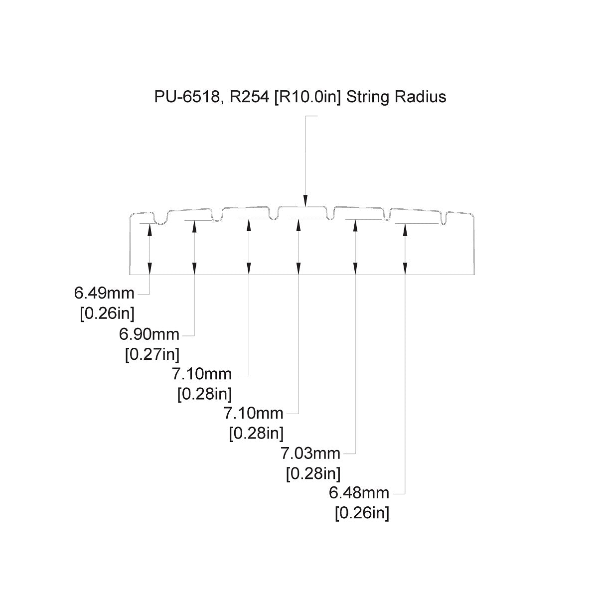Un-Lock Nut by Graph Tech Slotted (#3/#4) - 10" radius PU-6518-00