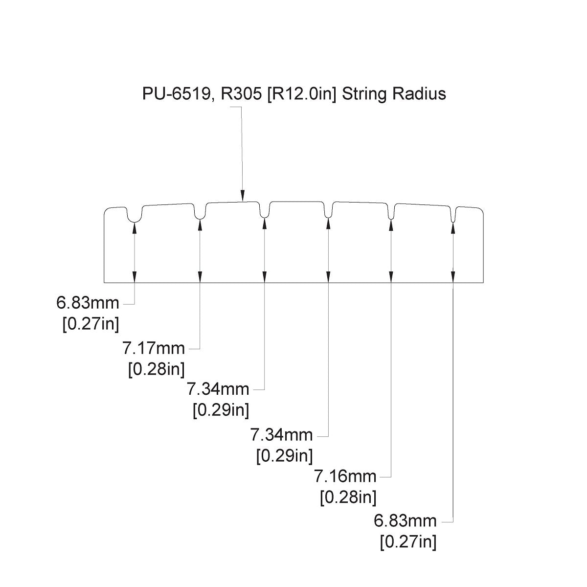 Un-Lock Nut by Graph Tech Slotted - 12" radius PU-6519-00