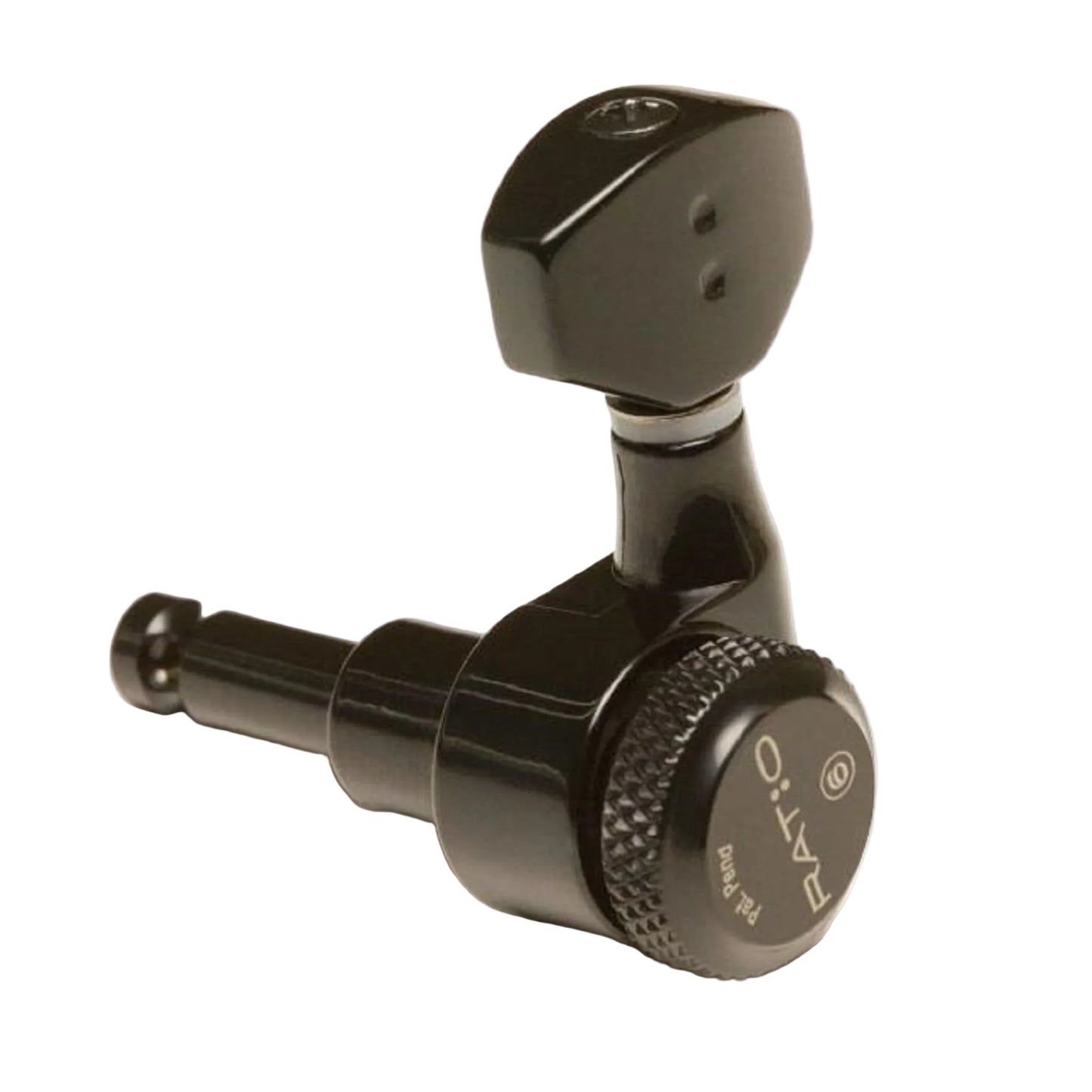 Ratio by Graph Tech (12:1 to 39:1) 4x2 Lefty Electric Locking Machine Heads Mini Contemporary Button (Black Finish) (PRL-8421-LB0)
