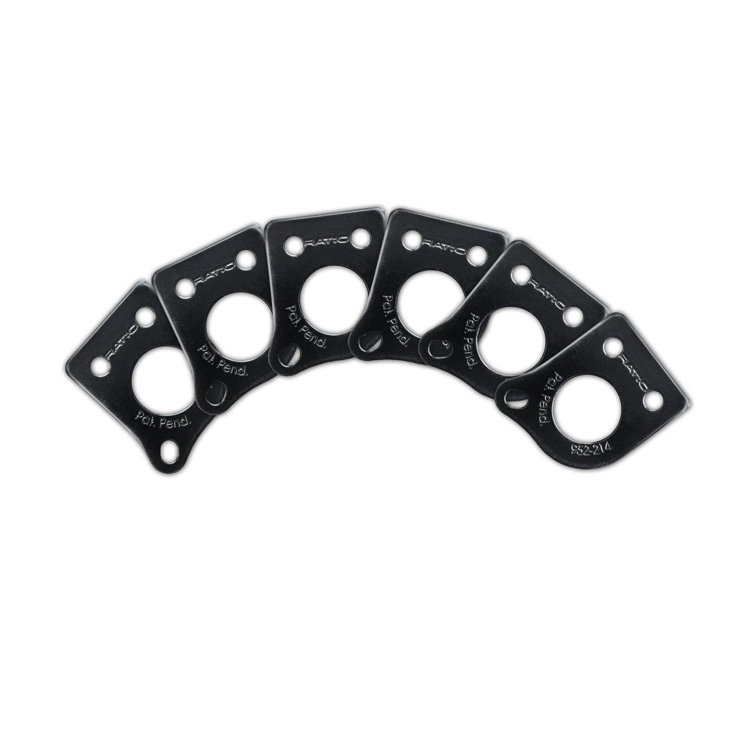 InvisoMatch by Graph Tech Premium Plates For 45 Degree Screw Hole - Black 6pcs PRT-952-214-B0