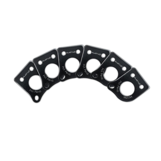 InvisoMatch by Graph Tech Premium Plates For 45 Degree Screw Hole - Black 6pcs PRT-952-214-B0