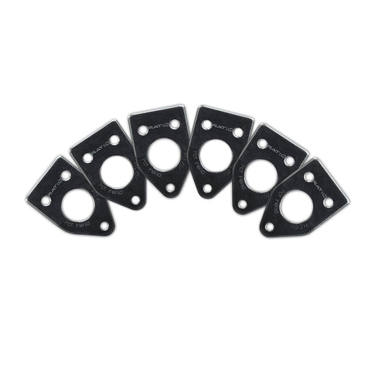 InvisoMatch by Graph Tech Premium Plates For 90 Degree Screw Hole - Black 6pcs PRT-952-216-B0