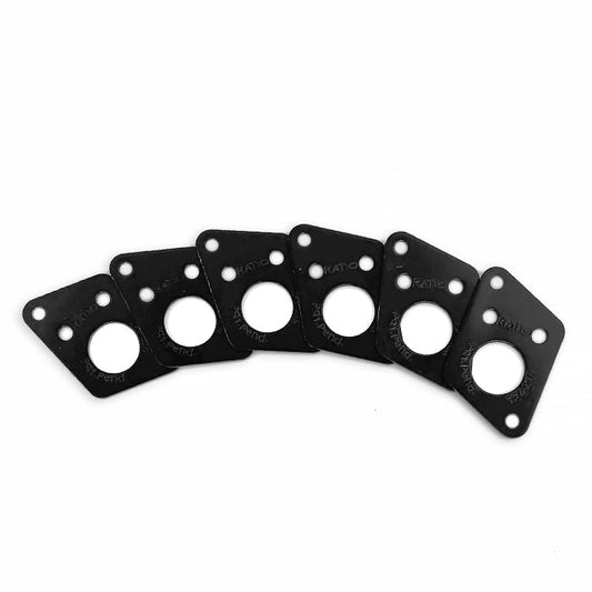 InvisoMatch by Graph Tech Premium Plates For F Style Screw Hole - Black 6pcs PRT-952-217-B0