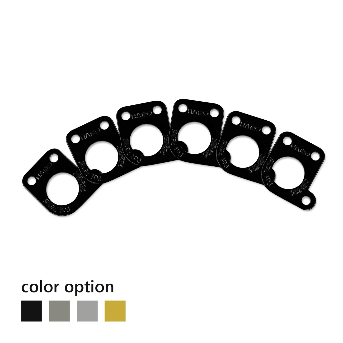 InvisoMatch Plates for Ratio Tuners, Schaller Style offset 90 degree (set of 6) (Select Finish) - Graph Tech Guitar Labs