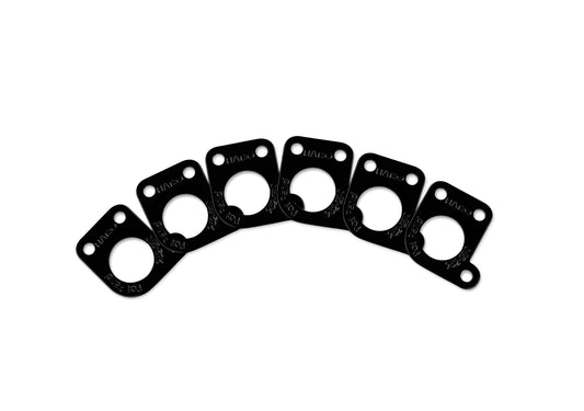 InvisoMatch Plates for Ratio Tuners, Schaller Style offset 90 degree (set of 6) (Select Finish)