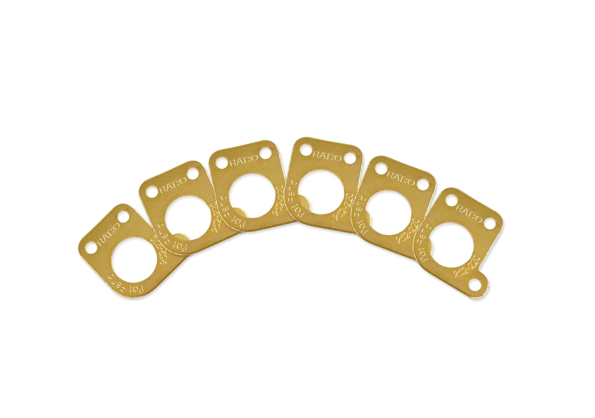 InvisoMatch Plates for Ratio Tuners, Schaller Style offset 90 degree (set of 6) (Select Finish) - Graph Tech Guitar Labs