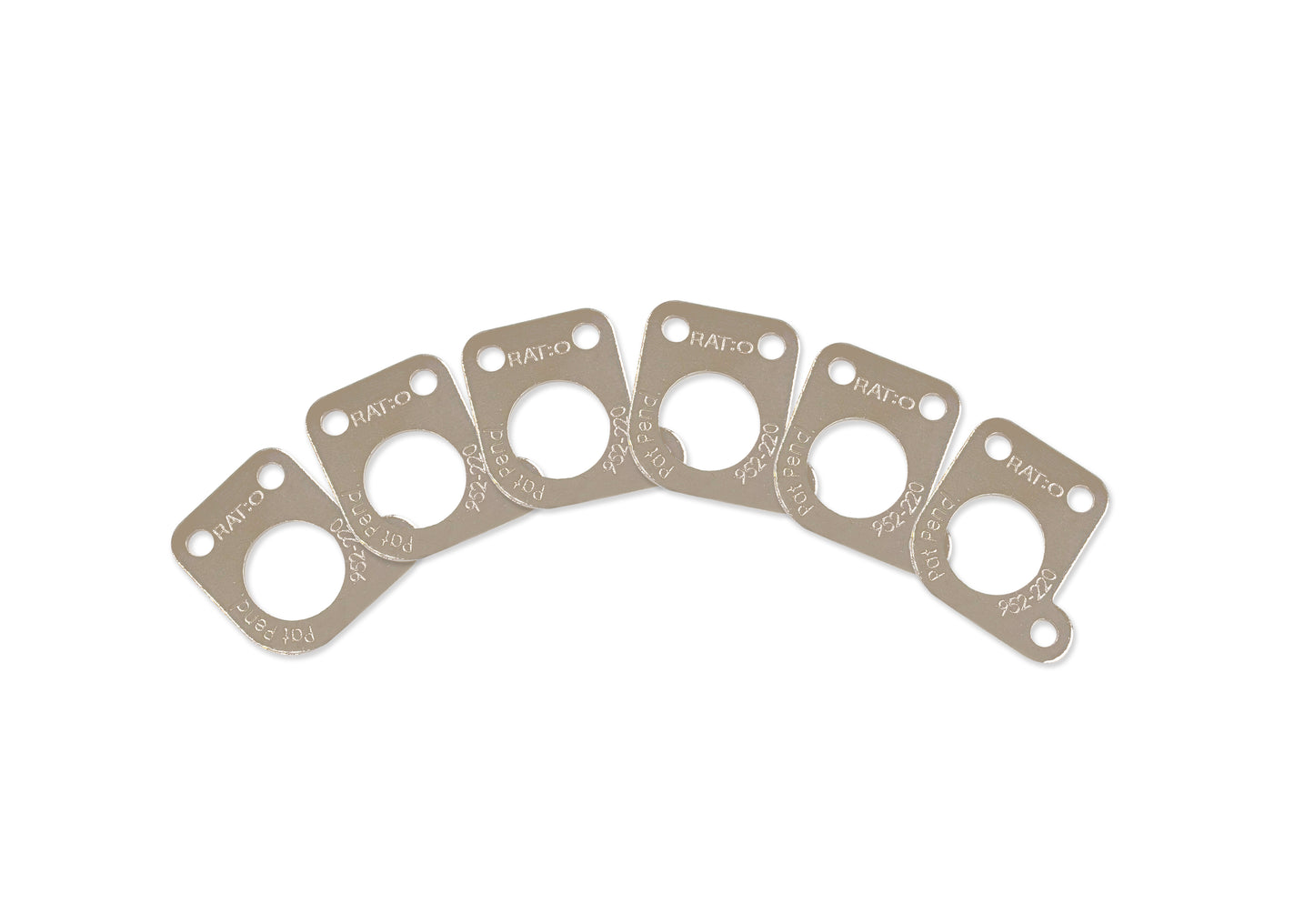 InvisoMatch Plates for Ratio Tuners, Schaller Style offset 90 degree (set of 6) (Select Finish) - Graph Tech Guitar Labs