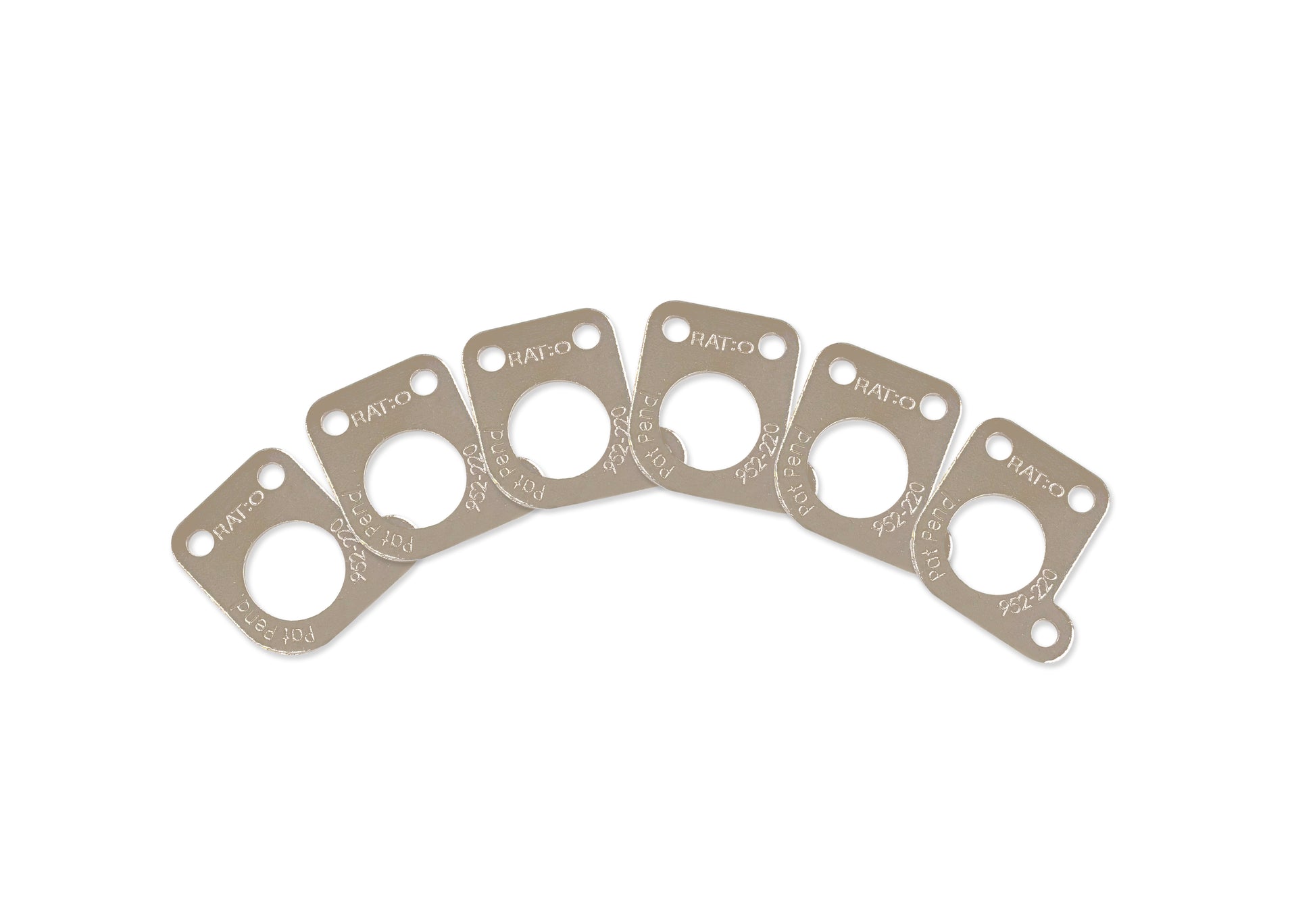 InvisoMatch Plates for Ratio Tuners, Schaller Style offset 90 degree (set of 6) (Select Finish) - Graph Tech Guitar Labs