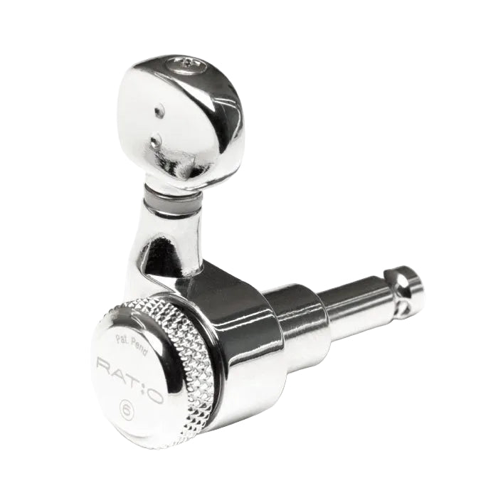 6-In-Line Ratio Electric Locking Machine Heads (PRL-8721, 8731, Select Finish and Button Style) - Graph Tech Guitar Labs Ltd.