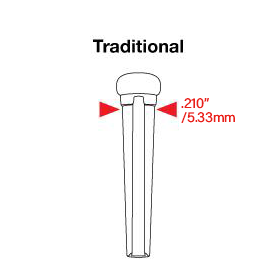 TUSQ Traditional Bridge Pins Black No Dot (PP-2100-01) - Graph Tech Guitar Labs