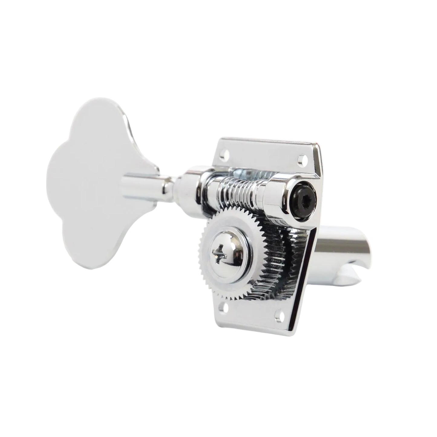 4 String 4-In-Line Bass Ratio Open Back Classic Clover Leaf Button Lefty - Chrome (PRB-4401-LC0) - Graph Tech Guitar Labs