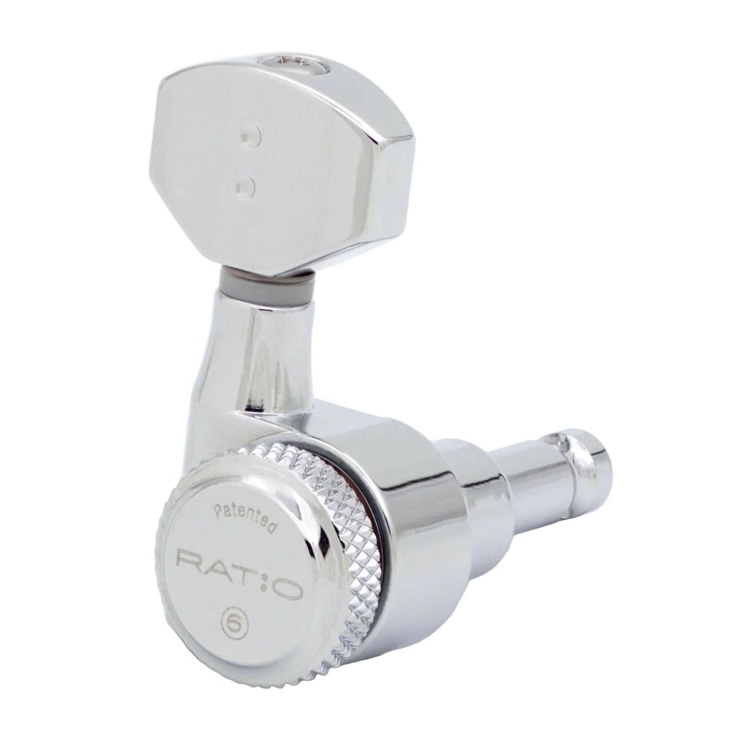 6-In-Line Ratio Electric Locking Machine Heads Staggered Posts (PRL-9721, Select Finish and Button Style) - Graph Tech Guitar Labs