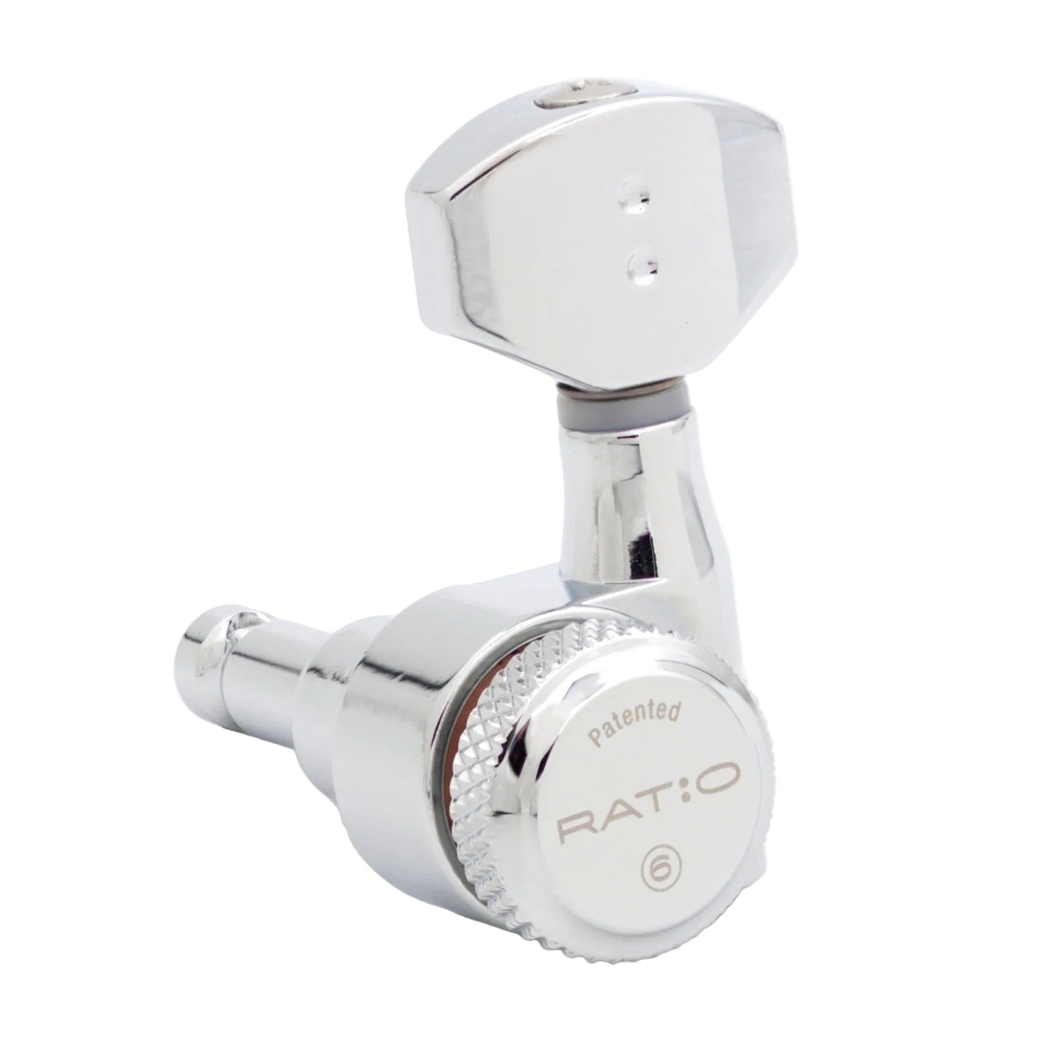 6-In-Line Ratio Lefty Electric Locking Machine Heads Staggered Posts (PRL-9721-L, Select Finish and Button) - Graph Tech Guitar Labs