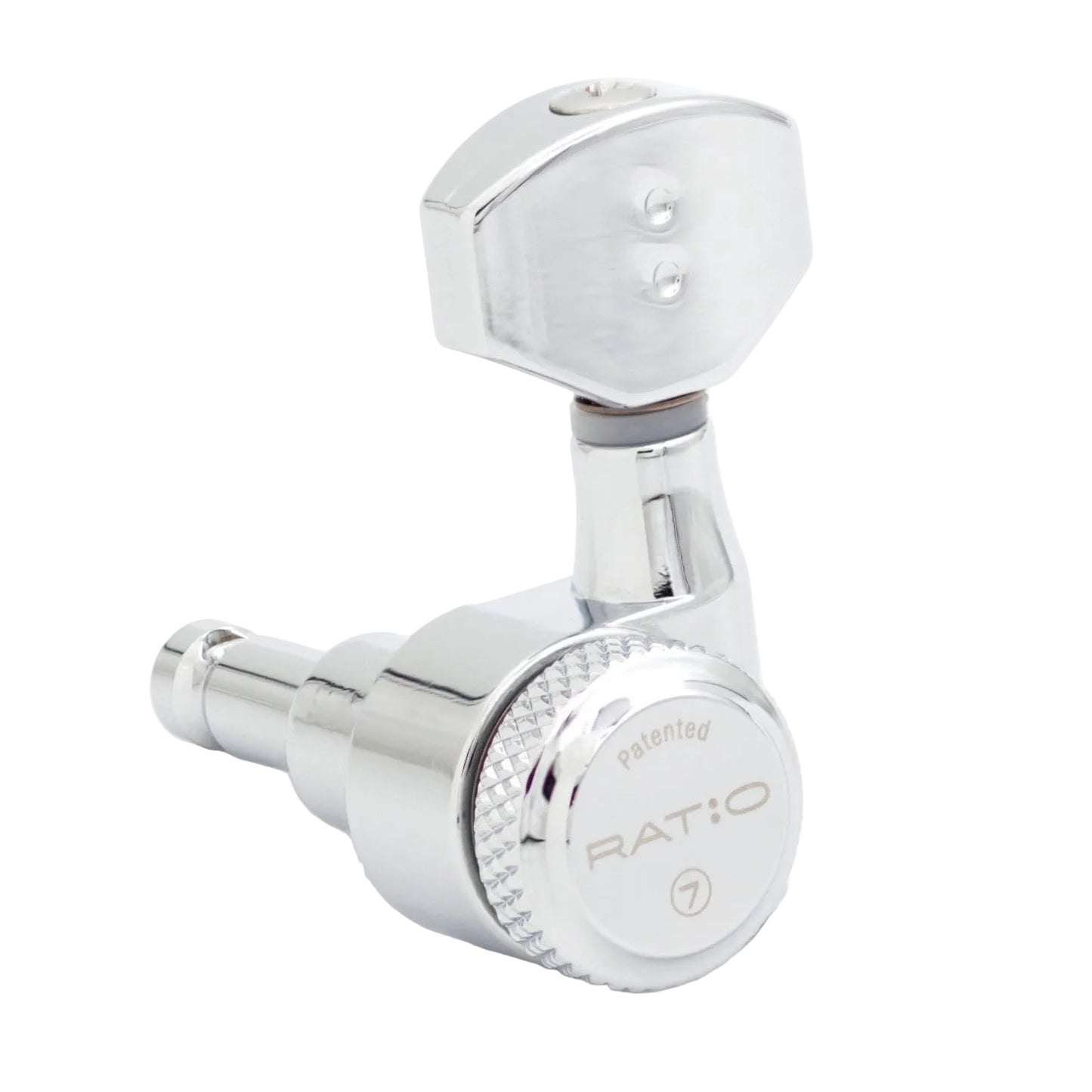 7 String: 7-In-Line Ratio Lefty Electric Locking Machine Heads Staggered Posts (PRL-9721-Lx7, Select Finish and Button) - Graph Tech Guitar Labs