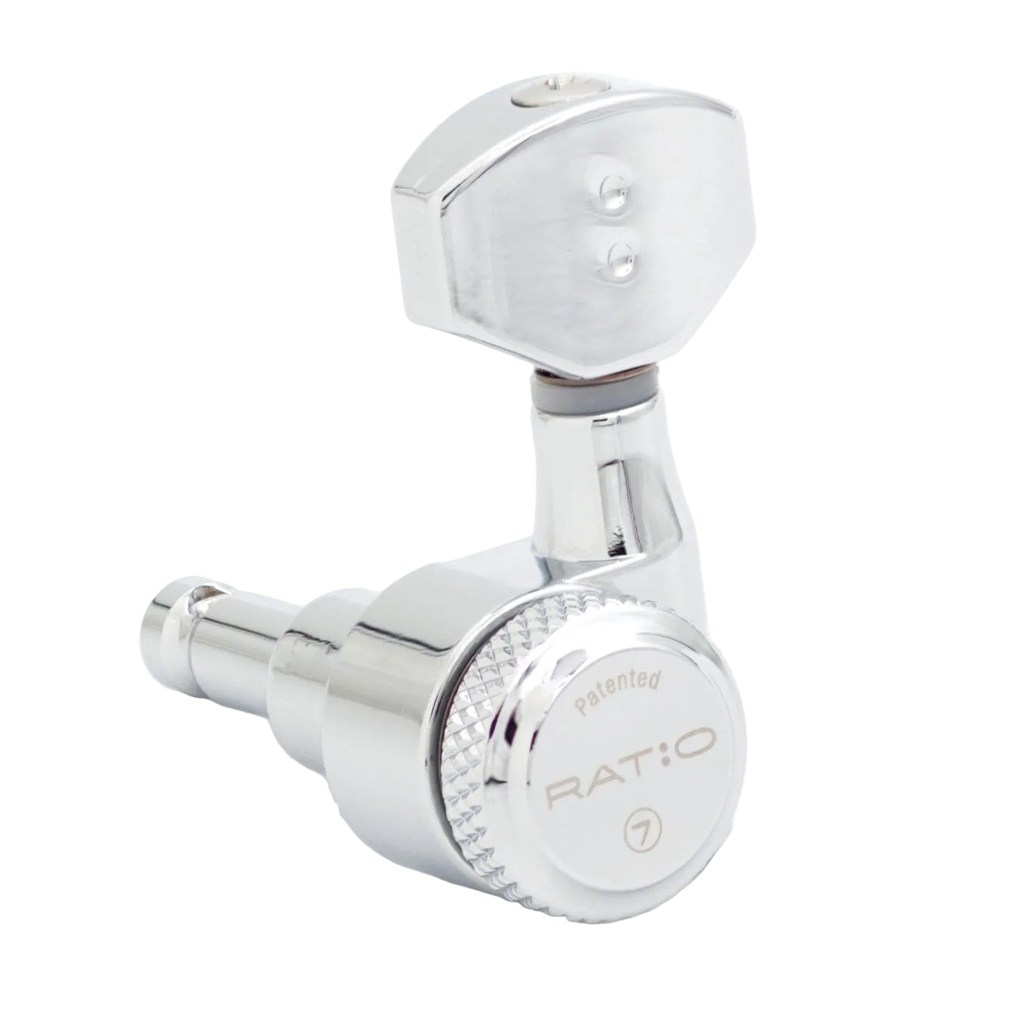 7 String: 7-In-Line Ratio Lefty Electric Locking Machine Heads Staggered Posts (PRL-9721-Lx7, Select Finish and Button) - Graph Tech Guitar Labs