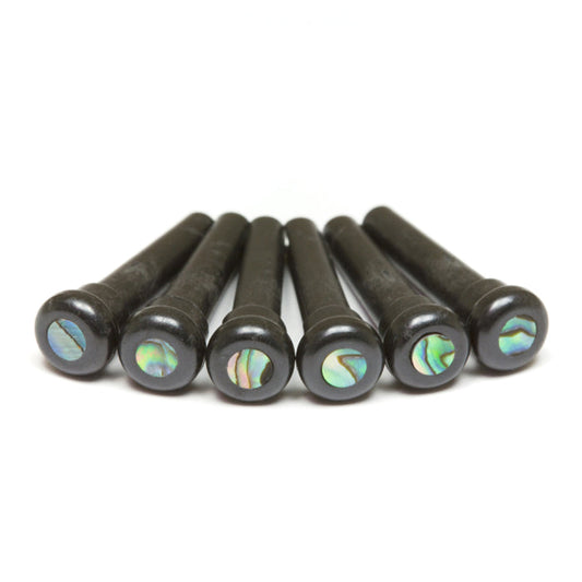 TUSQ Presentation Bridge Pins Black With 4mm Paua Dot - Graph Tech Guitar Labs Ltd.