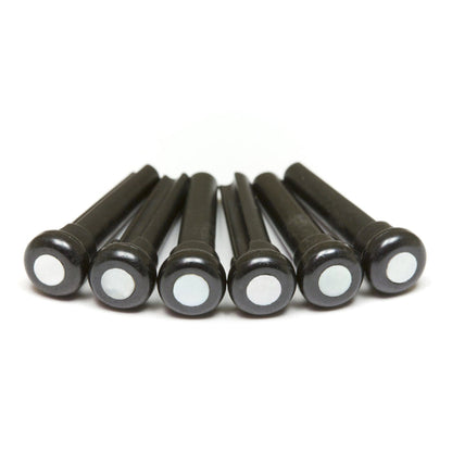 TUSQ Presentation Bridge Pins Black With 4mm Mother of Pearl Dot - Graph Tech Guitar Labs Ltd.