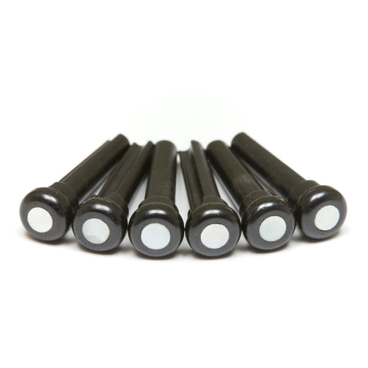TUSQ Presentation Bridge Pins Black With 4mm Mother of Pearl Dot - Graph Tech Guitar Labs Ltd.