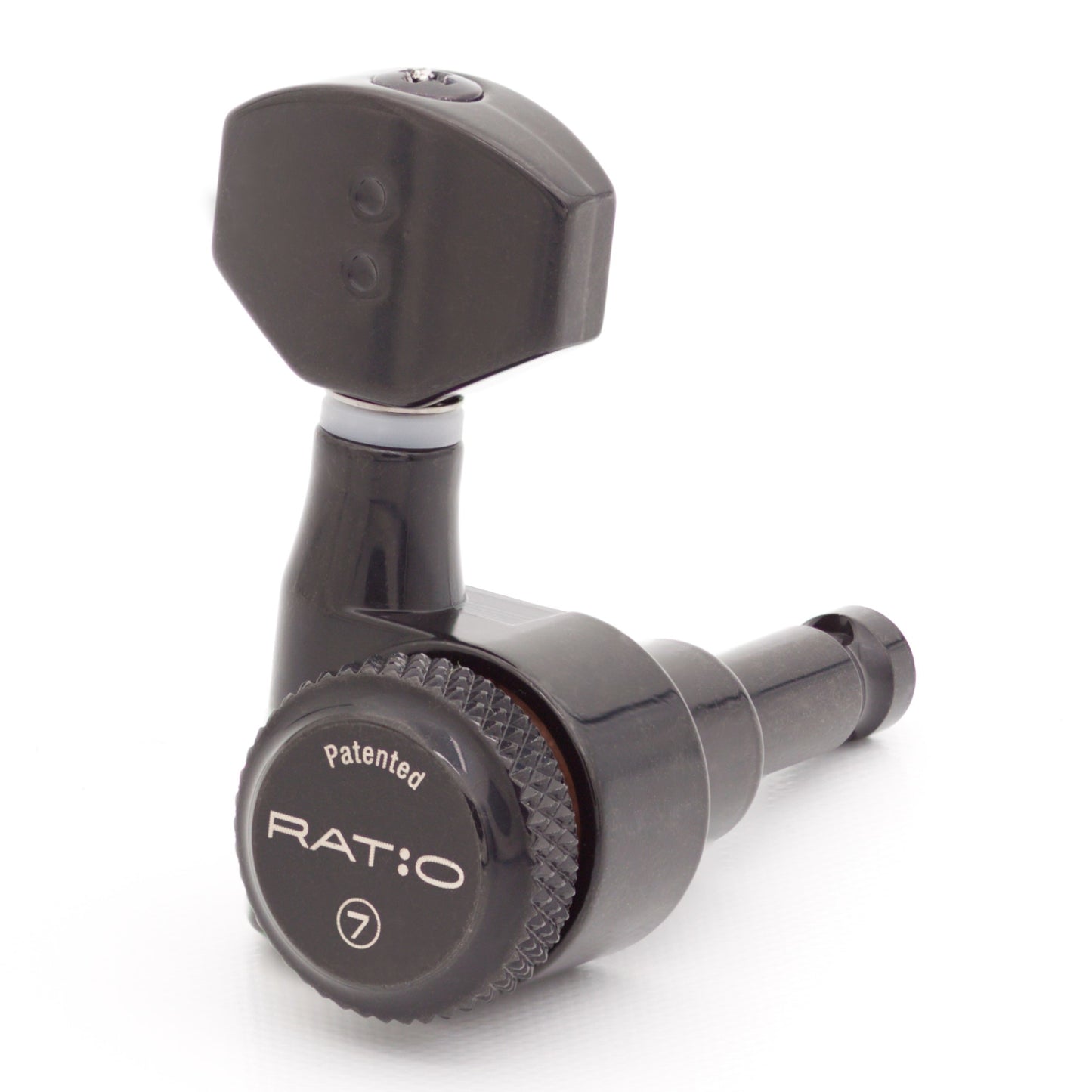 7 String: 7-In-Line Ratio Electric Locking Machine Heads Staggered Posts (PRL-9721-x7, Select Finish and Button) - Graph Tech Guitar Labs