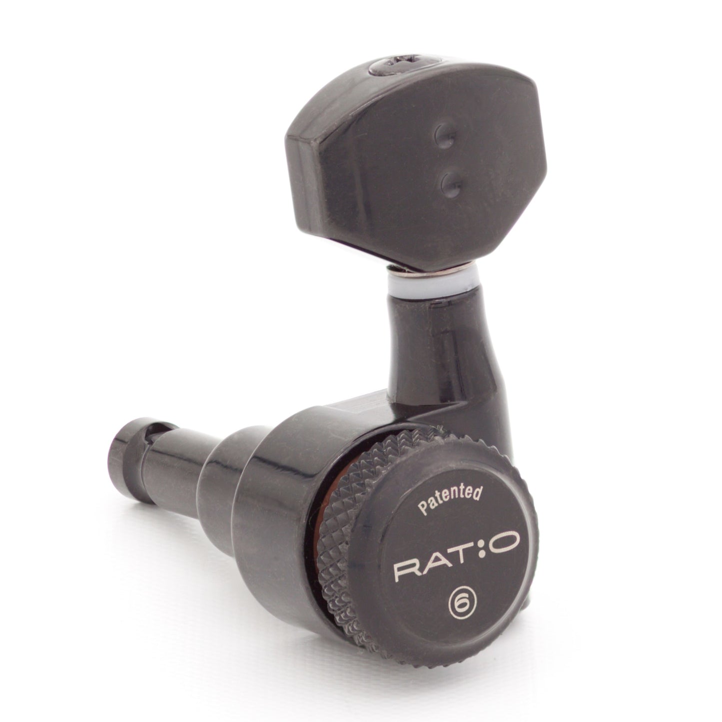 6-In-Line Ratio Lefty Electric Locking Machine Heads Staggered Posts (PRL-9721-L, Select Finish and Button) - Graph Tech Guitar Labs