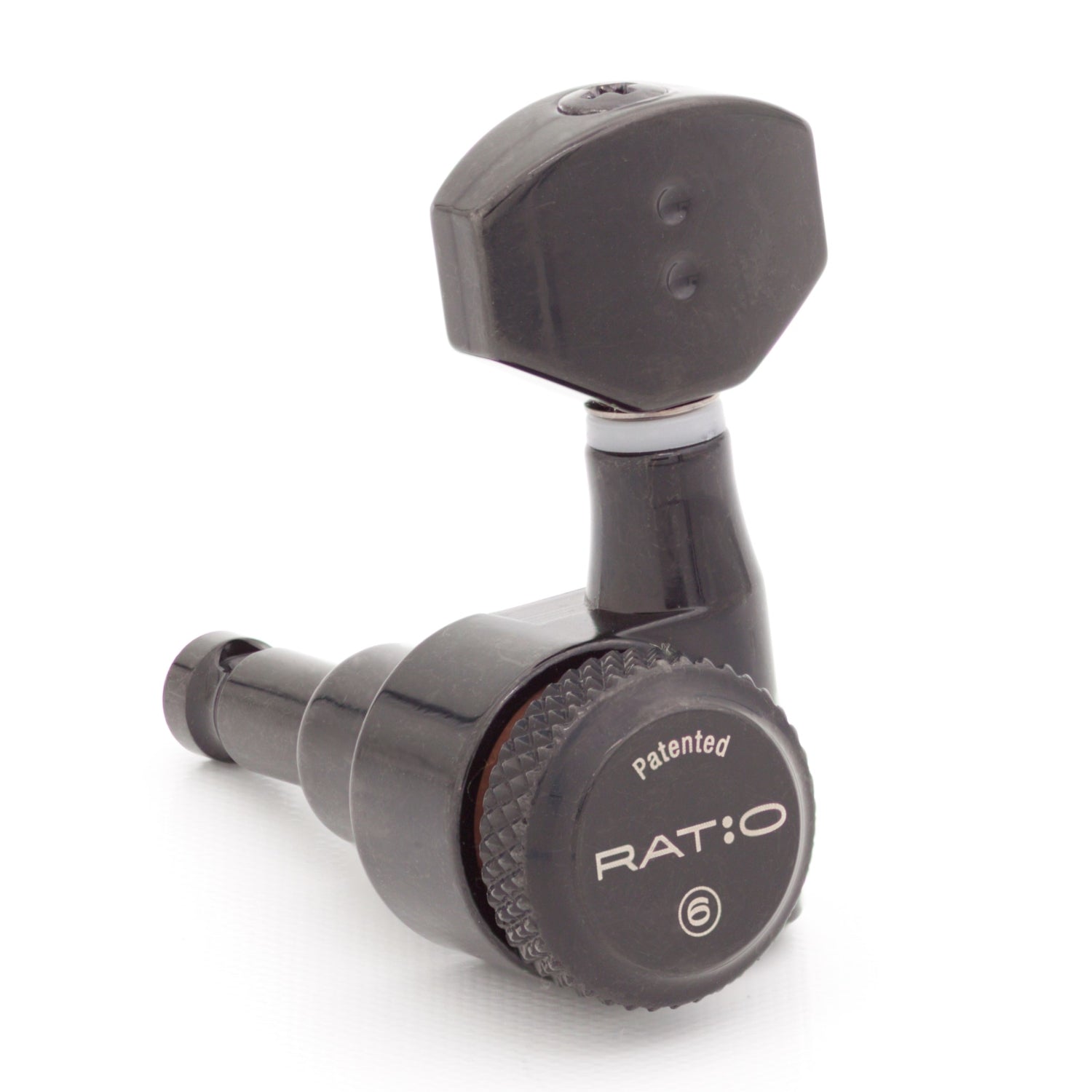 6-In-Line Ratio Lefty Electric Locking Machine Heads Staggered Posts (PRL-9721-L, Select Finish and Button) - Graph Tech Guitar Labs