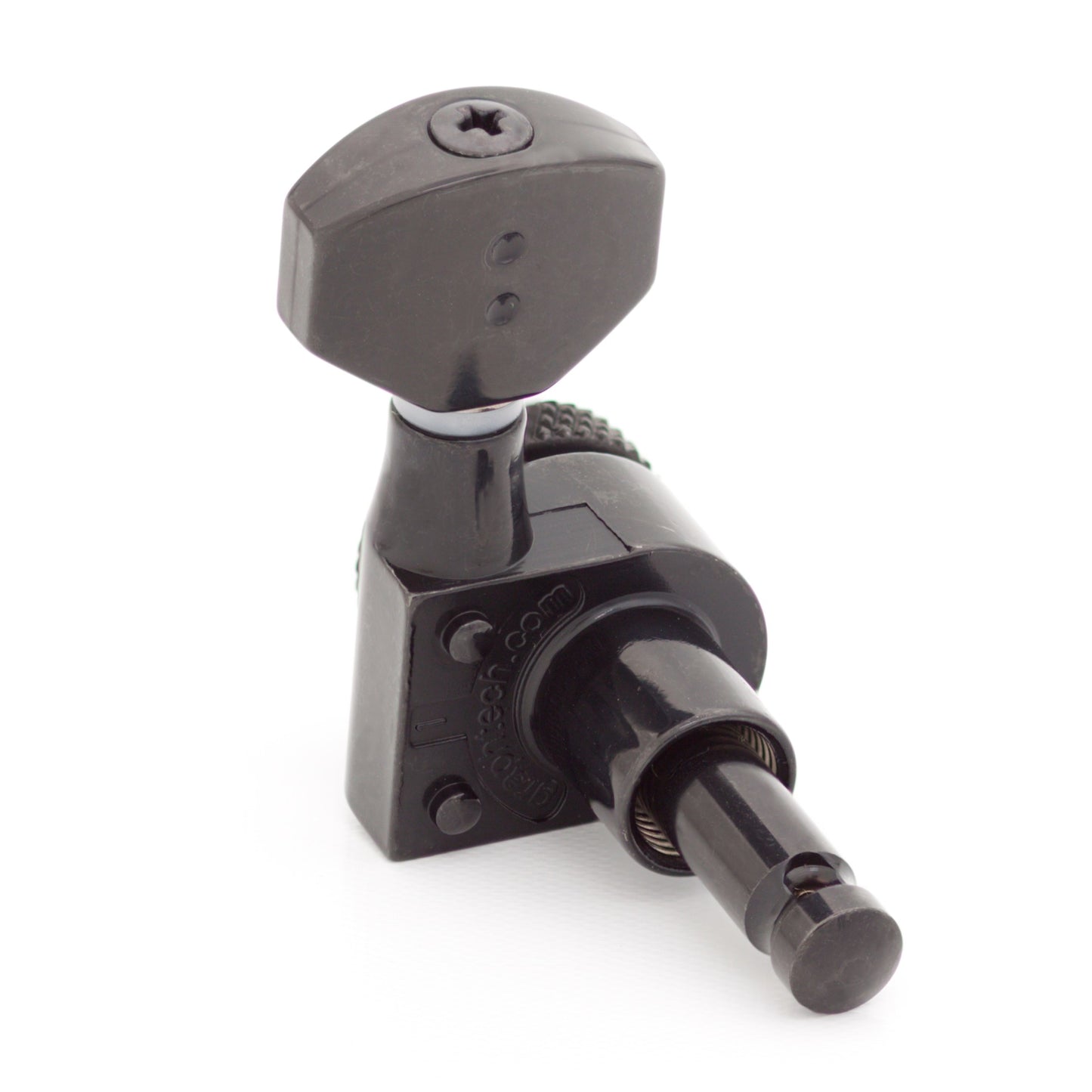 6-In-Line Ratio Lefty Electric Locking Machine Heads Staggered Posts (PRL-9721-L, Select Finish and Button) - Graph Tech Guitar Labs