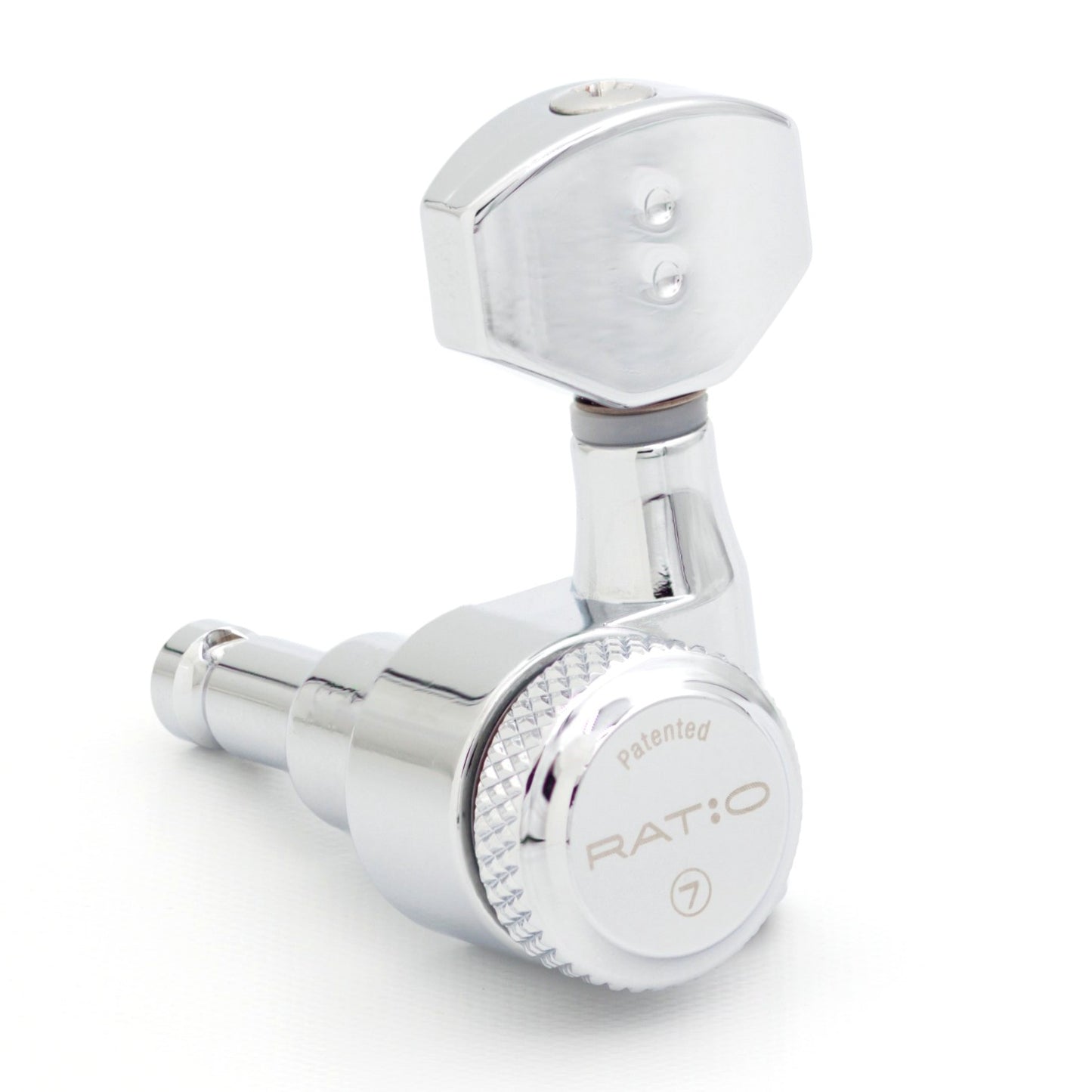 7 String: 7-In-Line Ratio Lefty Electric Locking Machine Heads Staggered Posts (PRL-9721-Lx7, Select Finish and Button) - Graph Tech Guitar Labs