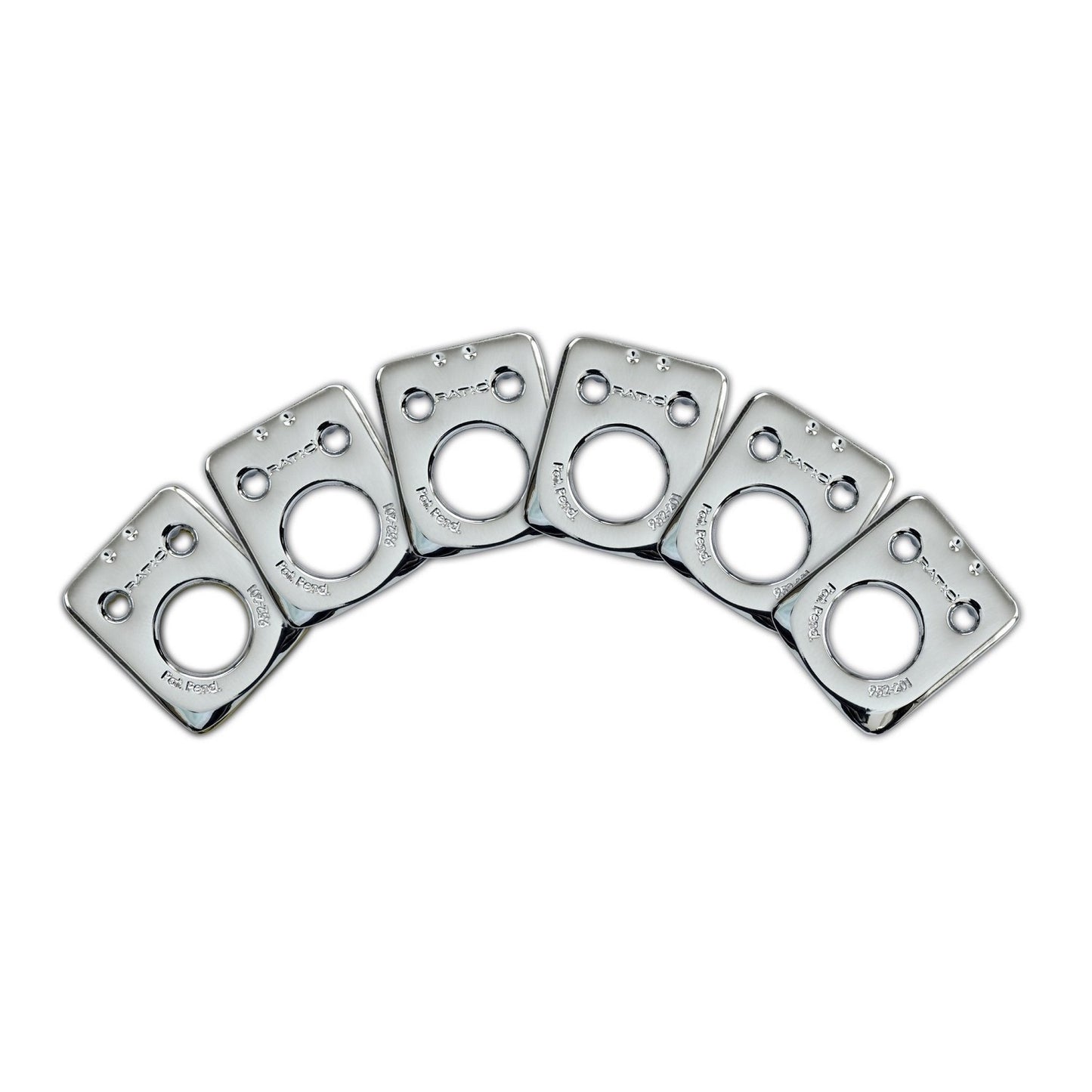 InvisoMatch Plates for Ratio Tuners, Fender Style 2 Pin Hole (set of 6) (Select Finish) - Graph Tech Guitar Labs Ltd.