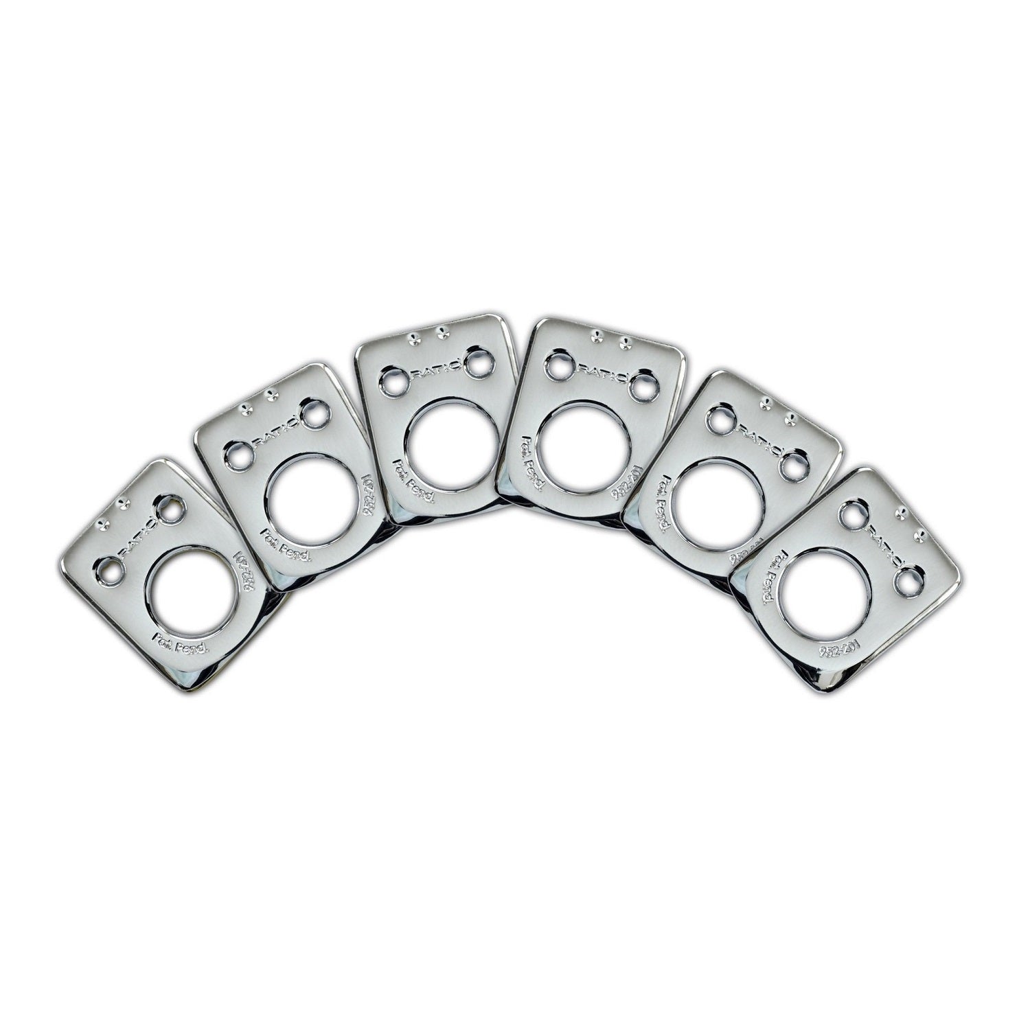 InvisoMatch Plates for Ratio Tuners, Fender Style 2 Pin Hole (set of 6) (Select Finish) - Graph Tech Guitar Labs Ltd.