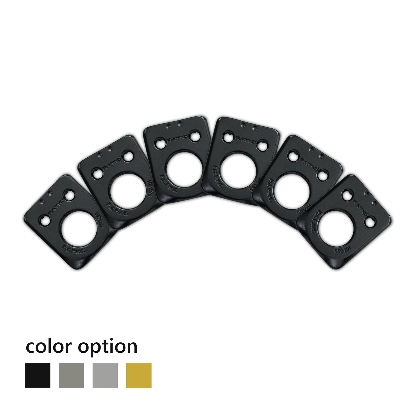InvisoMatch Plate for Ratio Tuners, Fender Style 2 Pin Hole (set of 6) - Graph Tech Guitar Labs Ltd.