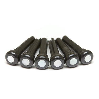 TUSQ Presentation Bridge Pins Black With 4mm Mother of Pearl Dot - Graph Tech Guitar Labs Ltd.